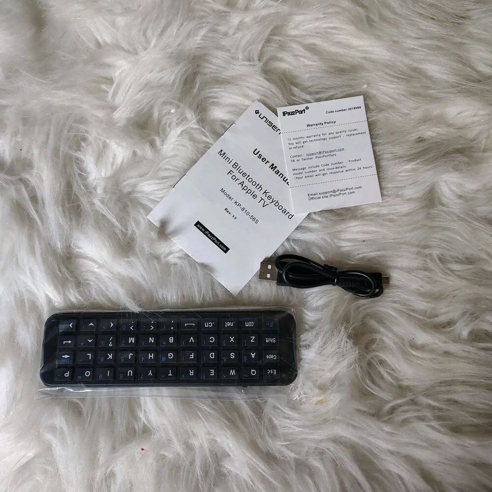 iPazzPort Mini Bluetooth Wireless Keyboard Remote For Android TV Apple TV/Rt1
